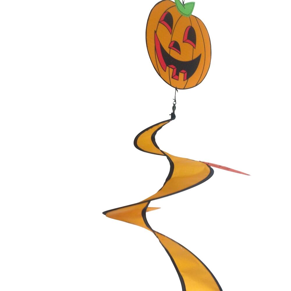 Vintage Halloween Pumpkin Spiral Wind Spinner Decor - Picture 4 of 6